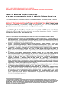 Lettera di Adesione Tecnico Istituzionale