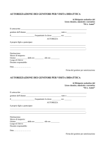 Autorizzazione genitori uscite didattiche