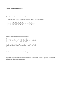 Compito di Matematica Classe II (A)