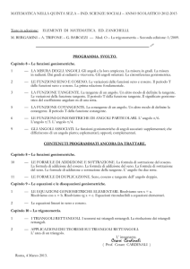 MATEMATICA NELLA QUINTA SEZ.A – IND. SCIENZE SOCIALI