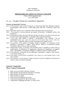 Inglese - Alberghiero Chianciano