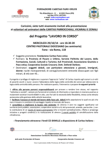 lavoro in corso - Caritas Diocesana Fano