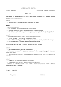 ANNO SCOLASTICO 2013/2014 MATERIA: TEDESCO