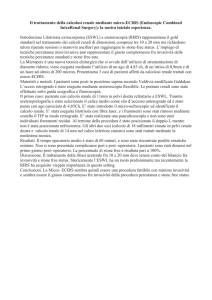 Il trattamento della calcolosi renale mediante micro