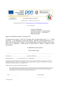 autorizzazioni alunni MUSICA - Istituto Comprensivo di Casal