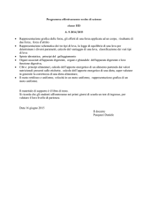Programma effettivamente svolto di scienze classe IID A. S 2014