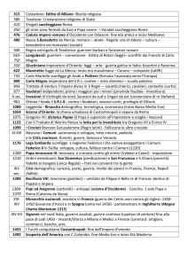 1. Date e fatti Medioevo