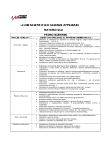 Matematica liceo scientifico e scienze applicate