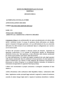 titolo del percorso: addetto all`assistenza anziani e disabili