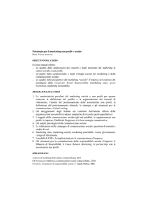 Psicologia per il marketing non profit e sociale