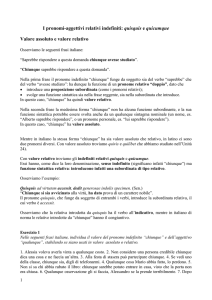 Quisquis e Quicumque: Esercizi di Grammatica Latina