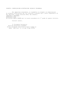 Comunicazione avvenuta accettazione incarichi posto A032