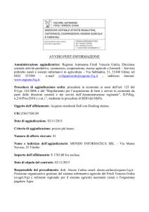 Procedura di aggiudicazione scelta
