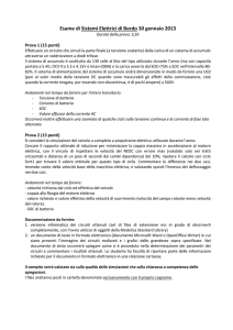 Esame di Sistemi Elettrici di Bordo 30 gennaio 2013