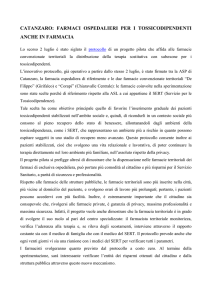 catanzaro: farmaci ospedalieri per i tossicodipendenti anche in