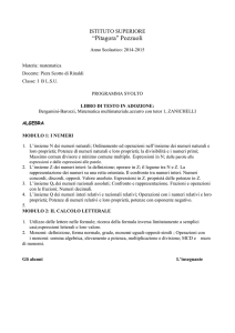 ISTITUTO SUPERIORE “Pitagora” Pozzuoli Anno Scolastico: 2014