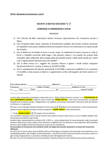 9/Link “domanda di ammissione a socio” SOCIETA` di MUTUO
