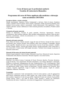 Grandezze fisiche e calcolo vettoriale