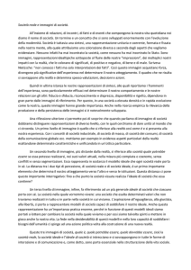 Società reale e immagini di società. All`insieme di relazioni, di