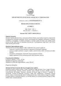 Richiami di Fisica Generale alla base di applicazioni mediche