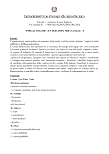 Lezione 1 Economia classi Prime