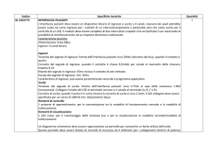 Codice Specifiche tecniche Quantità DL 2101T72 INTERFACCIA