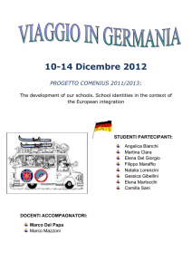 progetto comenius 2011/2013 - IIS Leonardo Da Vinci – Chiavenna