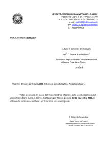 ISTITUTO COMPRENSIVO MONTE ROSELLO BASSO P.zza Sacro