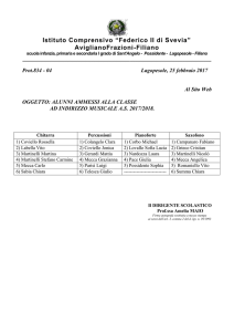 Alunni ammessi alla classe ad indirizzo musicale per l`anno