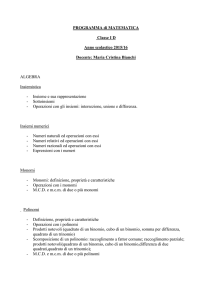 matematica - Liceo Sandro Pertini