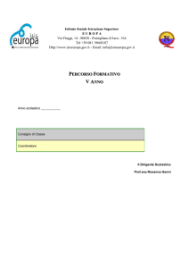 Percorso Formativo V Anno
