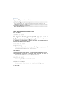 Esercitazioni di lingua russa (2° triennalisti)