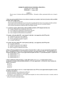 ESERCITAZIONI DI ECONOMIA POLITICA CANALE A