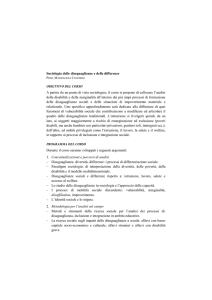 Sociologia delle diseguaglianze e delle differenze