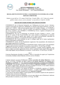regolamento d`istituto per l`acquisizione in economia di lavori servizi