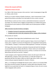 III Roma Alla conquista dell`Italia L`egemonia romana nel Lazio