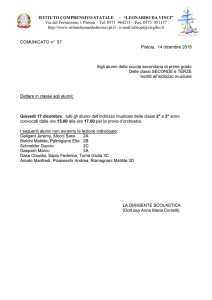 COM 57 prova d`orchestra - "Leonardo da Vinci" Pistoia