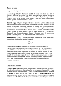 Teoria correlata Leggi dei moti dei pianeti di Keplero La prima legge