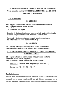 Prove comuni di verifica SECONDO QUADRIMESTRE – as 2014