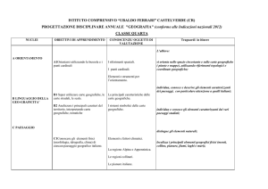Progettazione annuale GEOGRAFIA - cl. 4