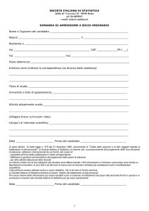 Socio ordinario - Società italiana di statistica