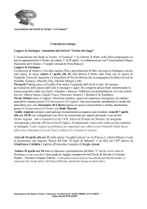Comunicato stampa Leggere la Sardegna
