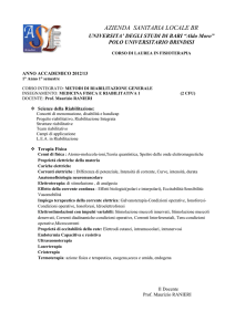 Med. Fisica e Riabilitativa I