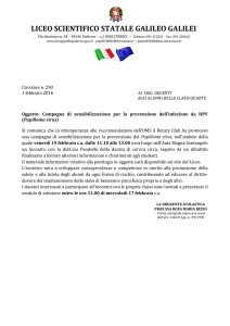 Incontro educ. salute - Liceo Galilei