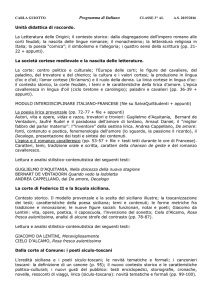 CARLA GUIOTTO Programma di Italiano CLASSE 3A AL A.S. 2015