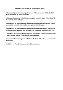 Scarica il CV - Associazione Musicale IlCoretto | Associazione