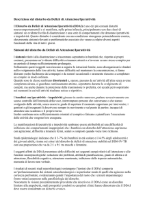 Descrizione del disturbo da Deficit di Attenzione/Iperattività
