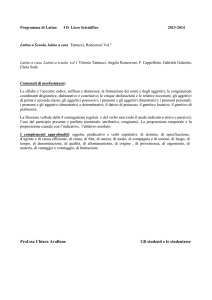 Programma di Latino I D Liceo Scientifico 2013