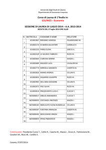 631/M25 – Economia SESSIONE DI LAUREA DI LUGLIO 2014 – AA