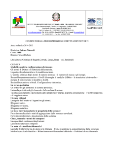 contenuti della programmazione effettivamente svolti